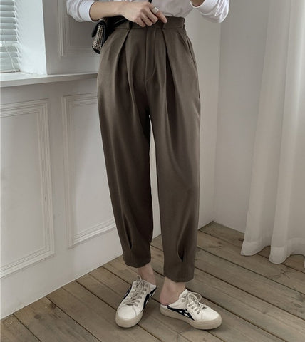 Casual Straight-leg Cropped Pants